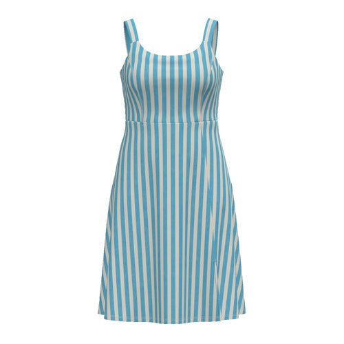 Navy - Blue Cream Vertical Stripe