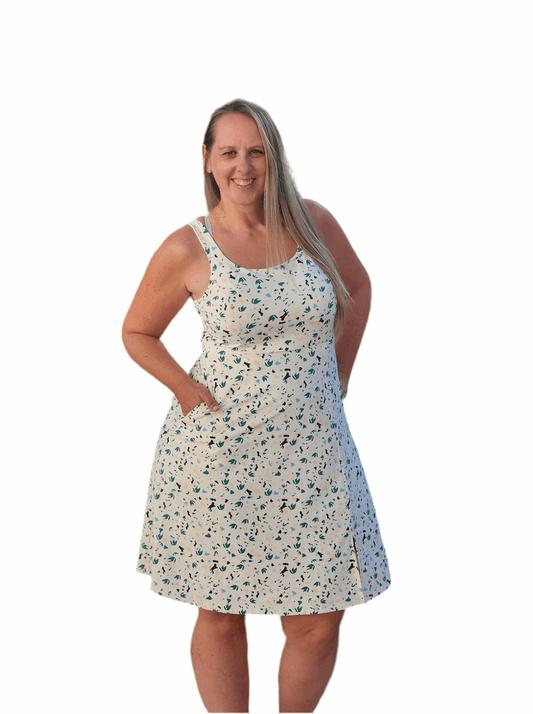 Navy - Cream Teal Terrazzo