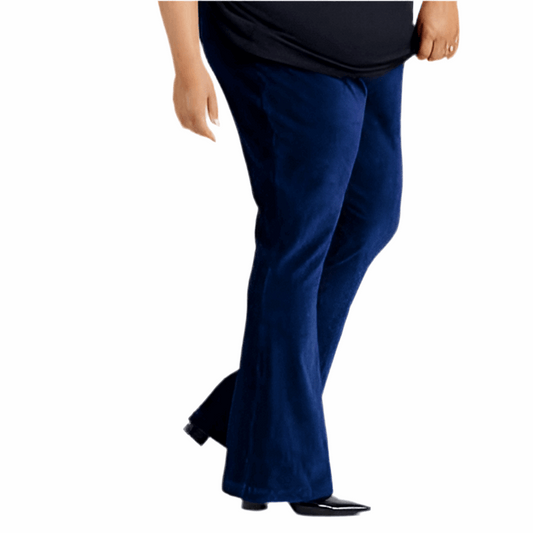 Kylie - Solid Medieval Blue Stretch Cord