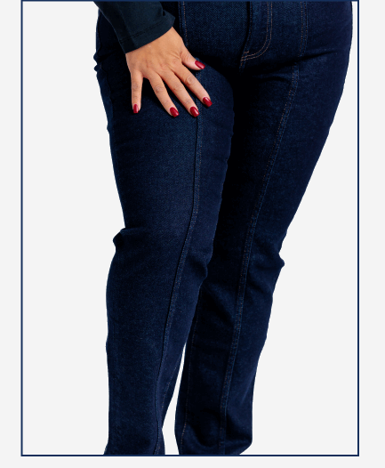 Seamed Denim - Capri Wash Denim